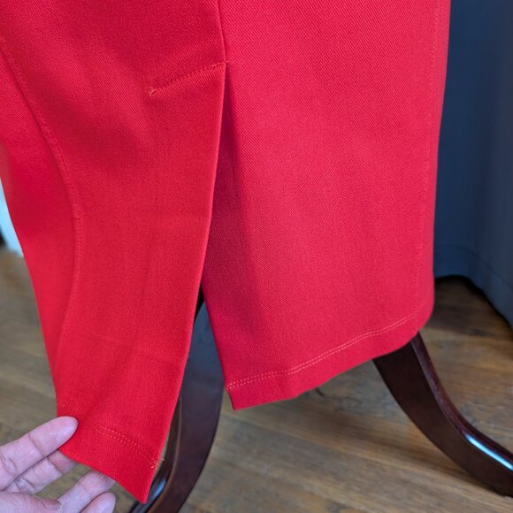 red Unique Vintage high waisted nautical pin-up wiggle pencil skirt, size L NWT - Picture 4 of 10